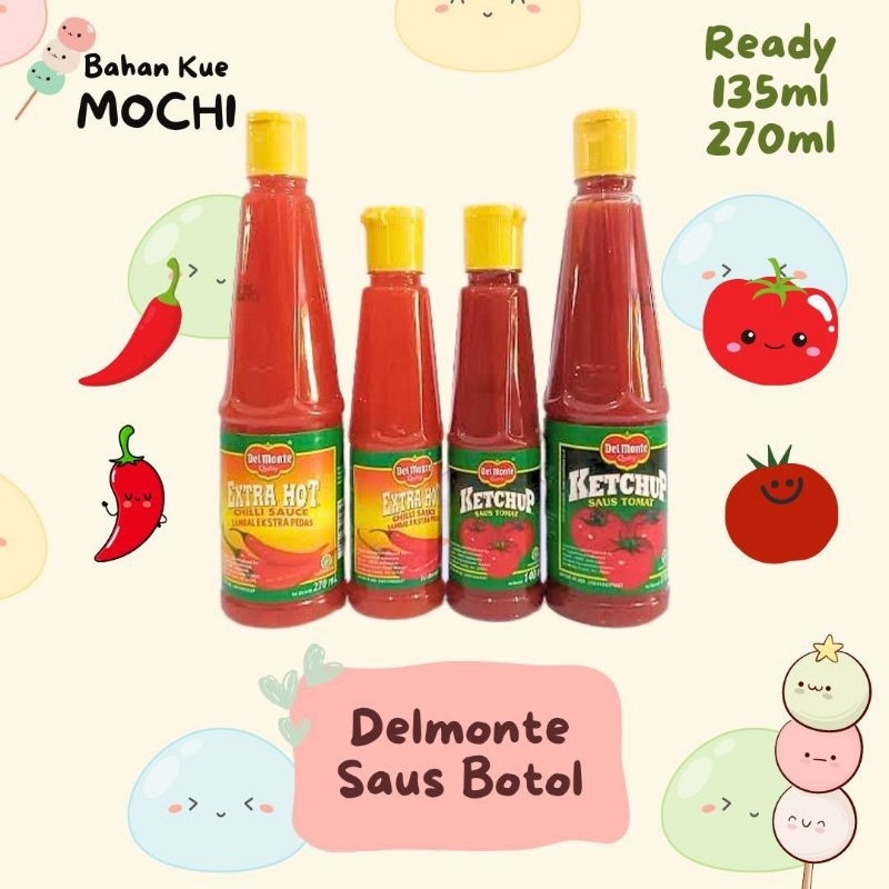 

Saos Botol Delmonte / Saus Extra Hot Saus Tomat Botol