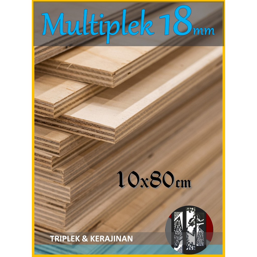 Triplek 18mm 10x80 cm Multiplek MDF Melamin Blokmin Blokboard 18 mm 10 x 80 | 80x10 | 80 x 10 cm
