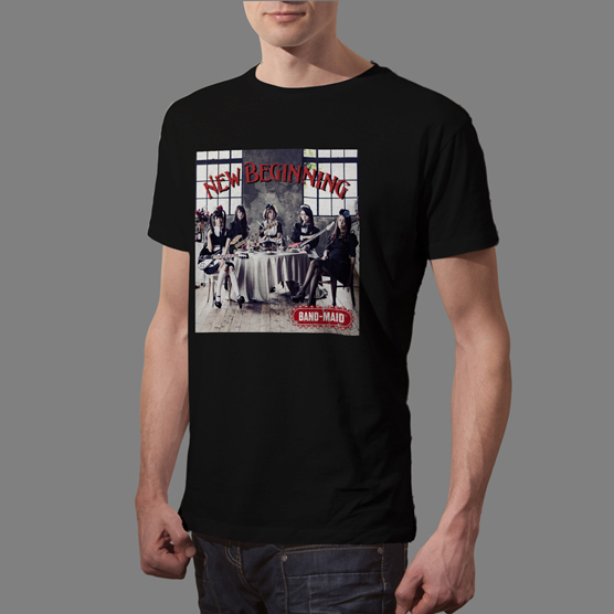 Kaos BAND MAID Tshirt Bahan 100% Cotton Black & White | Casual T-SHIRT Size S M L XL XXL 3XL 4XL | R