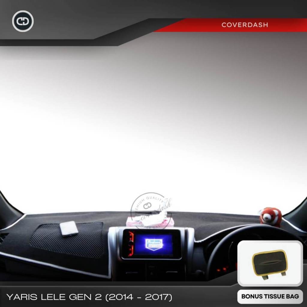 Alas Penutup Cover Pelindung Dashboard Mobil Toyota Yaris Lele Gen 2 (2014 - 2017) Aksesoris Karpet 