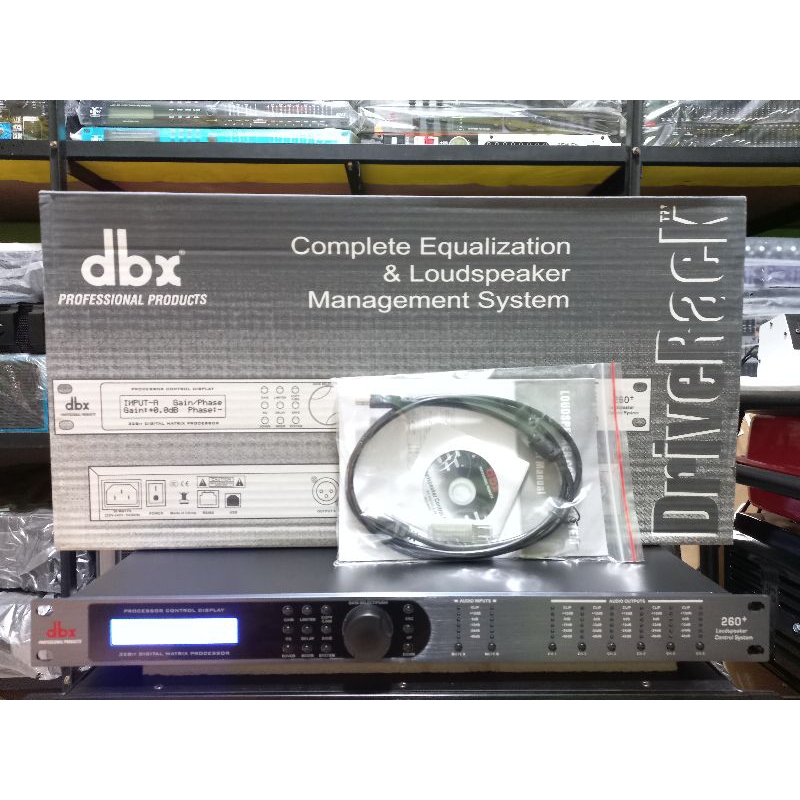 Speaker Management DBX 260+ Driverack DBX260+ DLMS 260 Plus 2in 6out 3 Way Grade A Delay Fungsi IC F