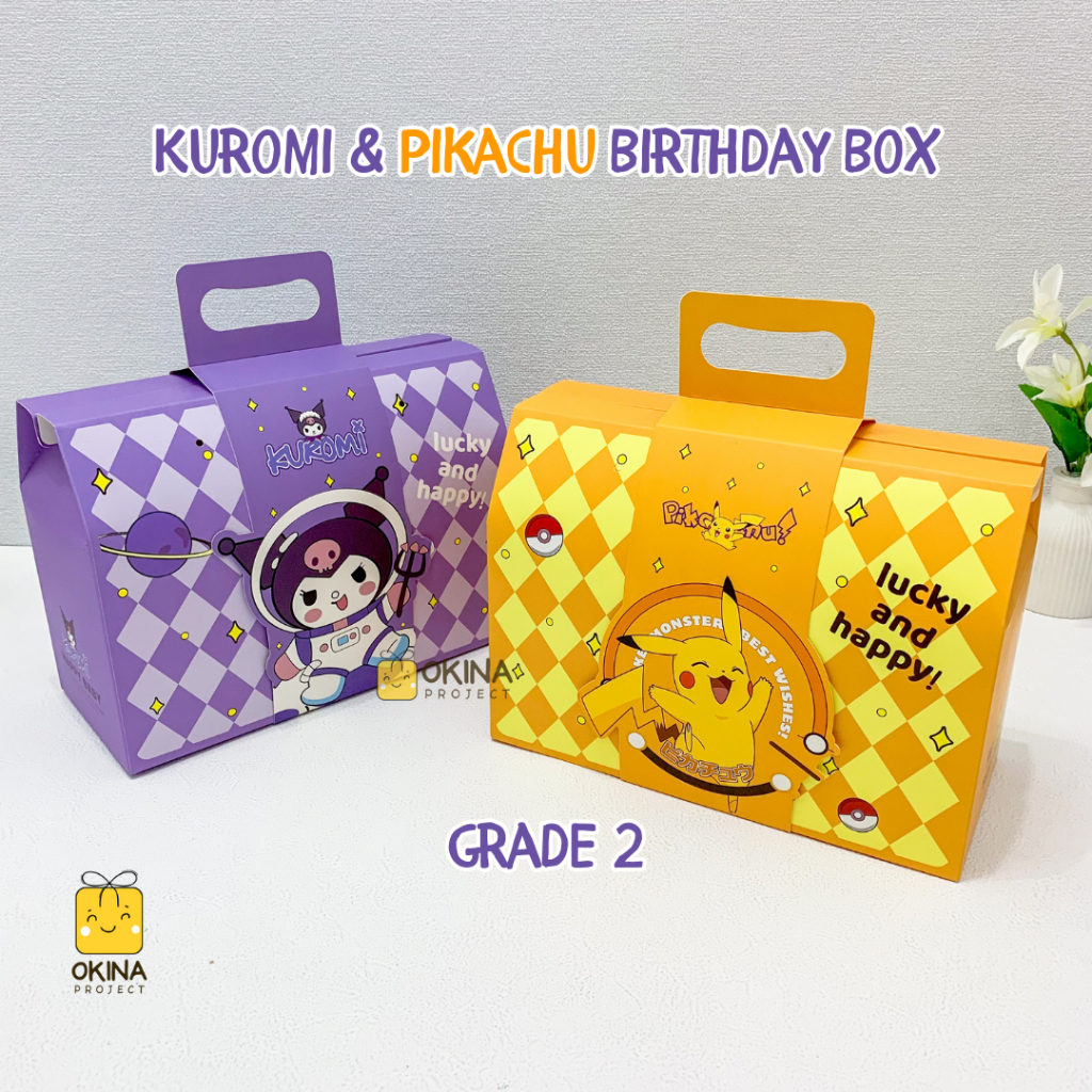 

[GRADE 2] Box Hampers Kuromi | Kotak Ulang Tahun Kuromi | Goodie Bag Ultah | Kotak Souvenir Ulang Tahun | Paper bag Kuromi | Paperbag Pikachu