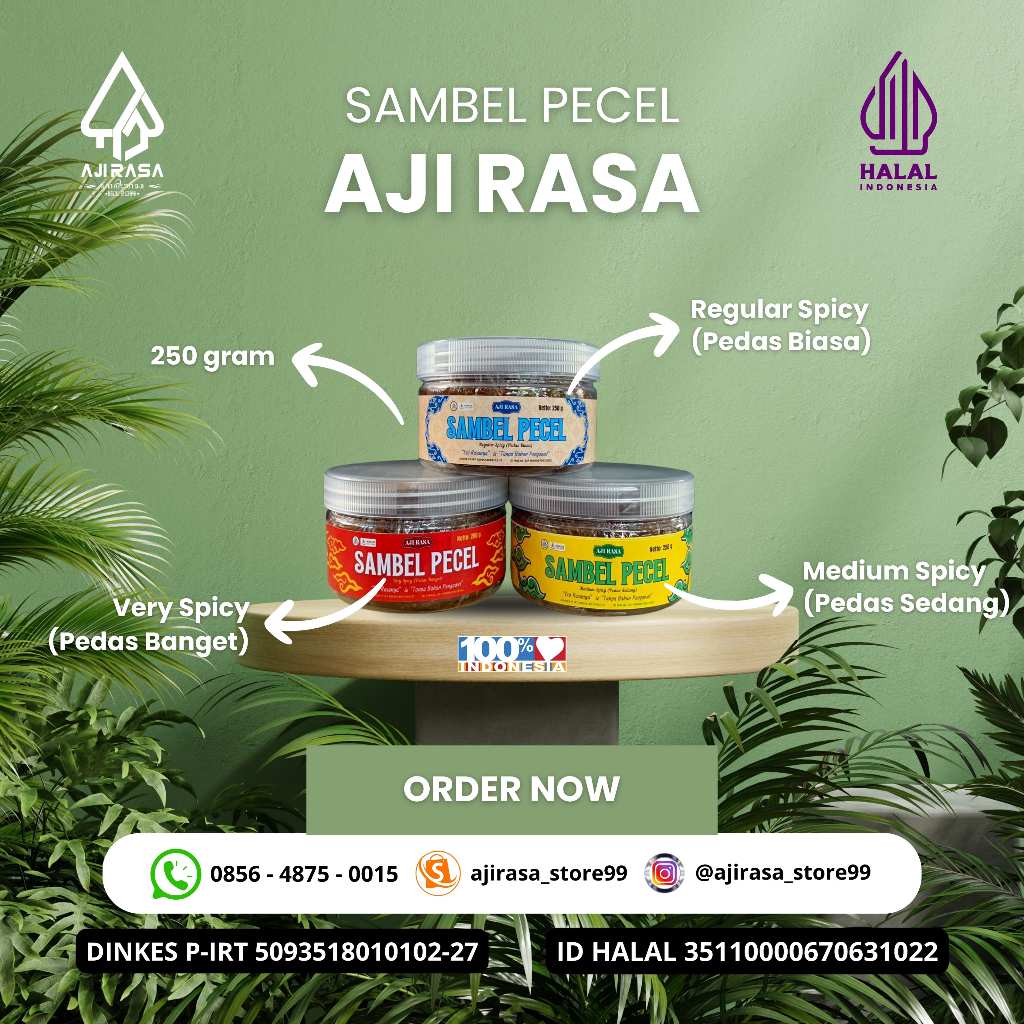 

Sambel Pecel Aji Rasa Kemasan 250gram (Manis)