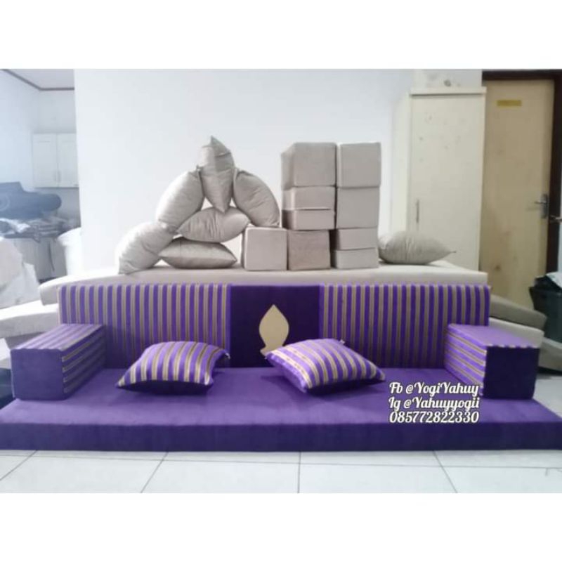 SOFA ARAB SOFA LESEHAN TIMUR TENGAH PANJANG 2 METER  KETEBALAN 10 CM variasi trompah