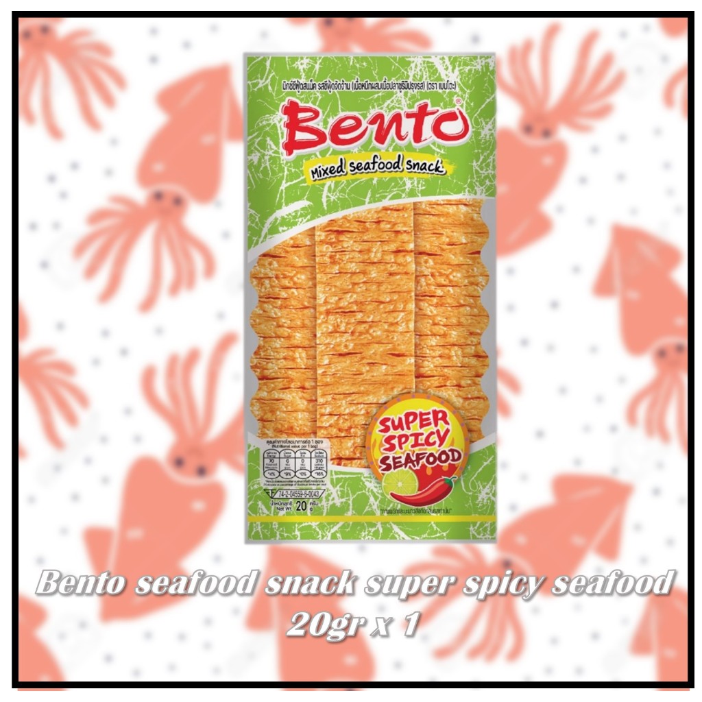 

Bento seafood snack super spicy seafood 20gr x 1