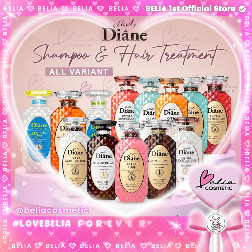 ❤ BELIA ❤ Moist Diane Shampoo and Hair Treatment 450ML (Made in Japan)