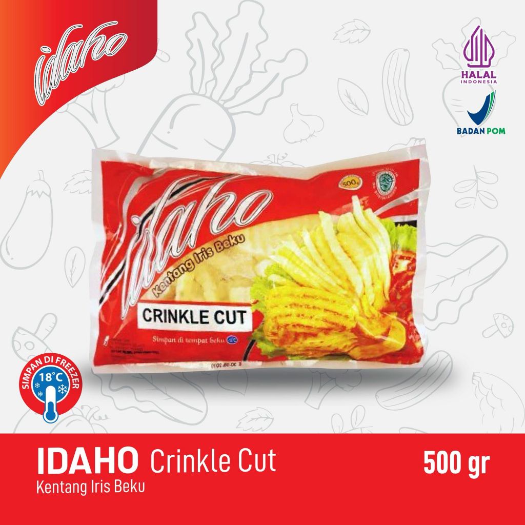 

IDAHO Crinkle Cut - Kentang Iris Beku 500 Gram