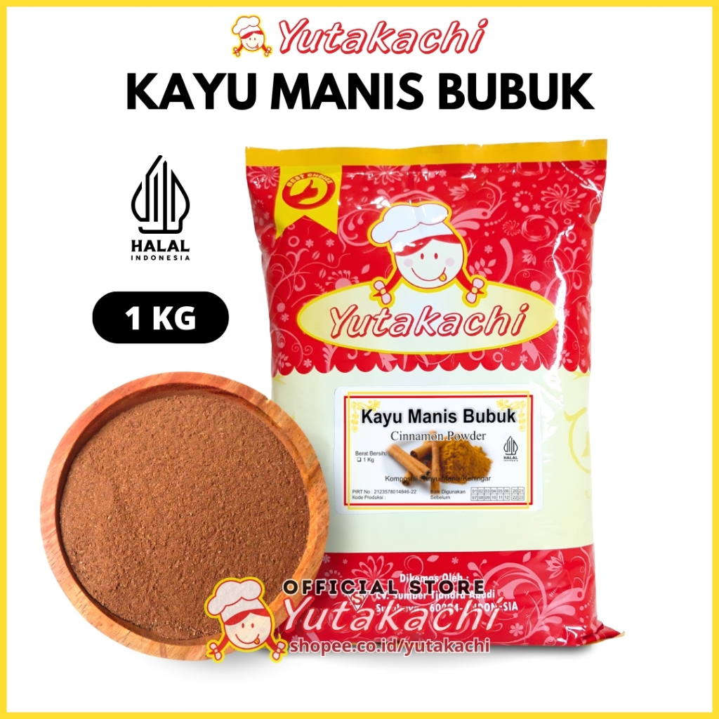 

Kayu Manis Bubuk 1Kg Yutakachi / Murni Cinnamon Powder / Bumbu Rempah Alami