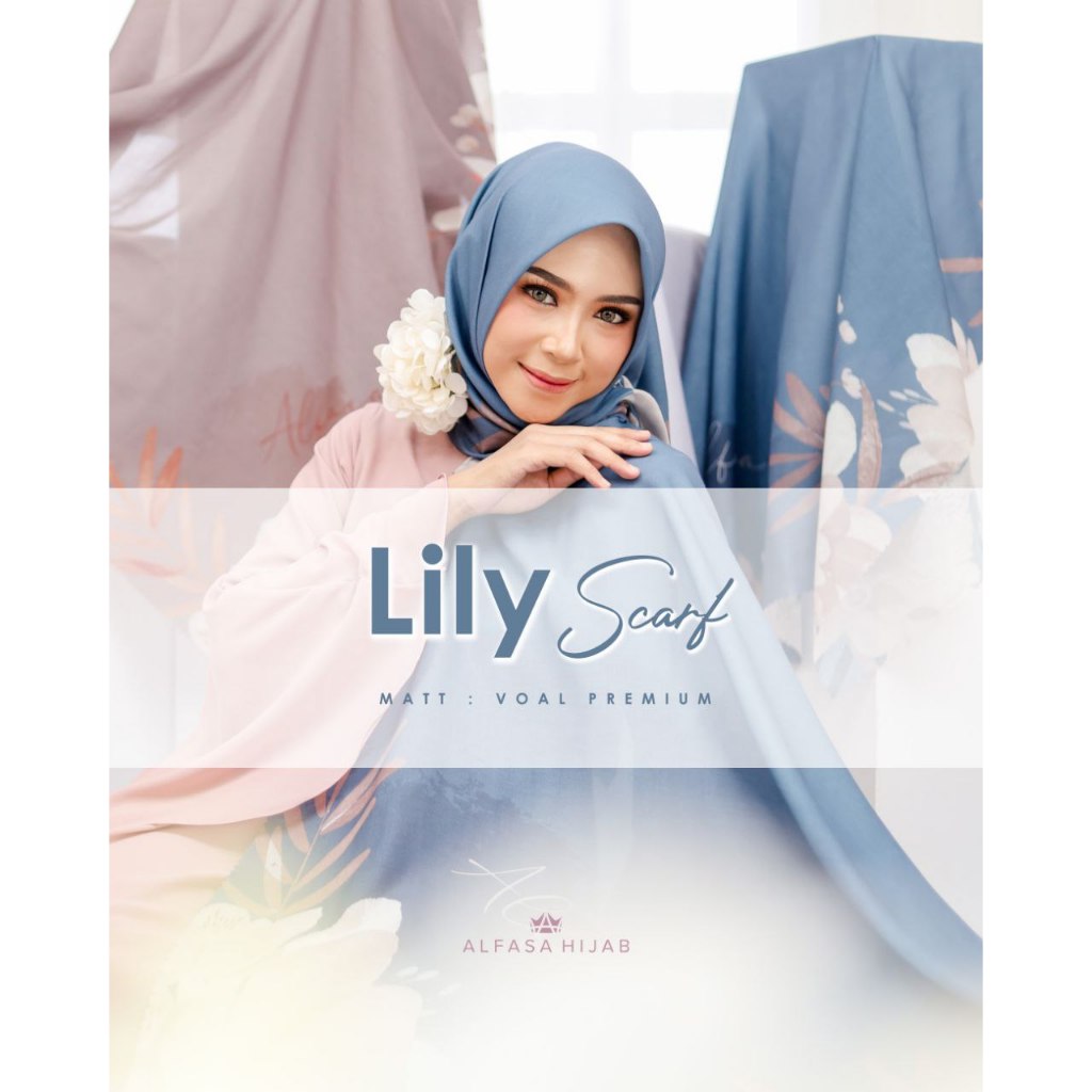COD || LILY SCARF BY ALFASA HIJAB | HIJAB MOTIF | SCARF MOTIF | HIJAB SEGI EMPAT MOTIF | SCARF CANTI