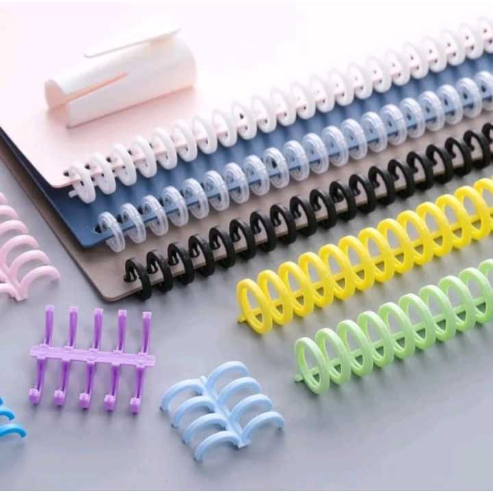 

Ring Binder Plastik Spiral 30 Lubang DIY Spiral Binder Strip Lingkaran Buku Cincin Pengikat