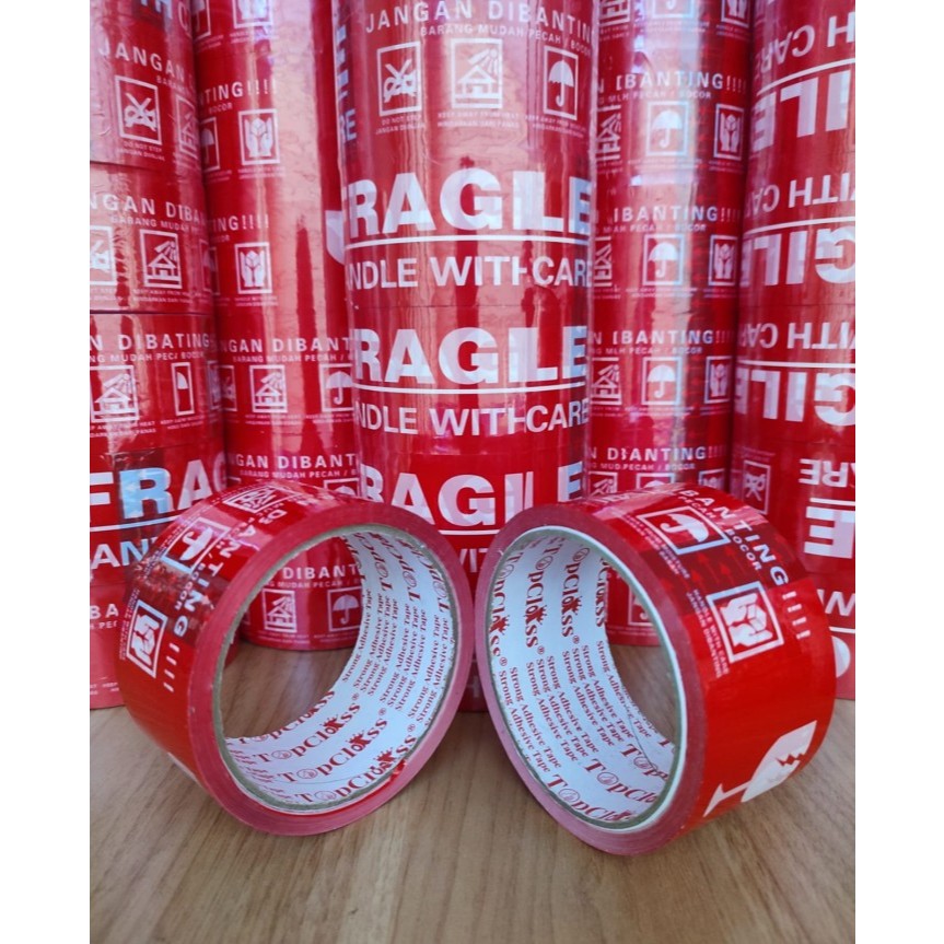 

SAZANAMI | LAKBAN FRAGILE MERAH ( 1ROLL/1SLOP 6ROLL)