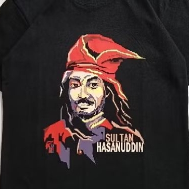 Kaos Makassar Sultan Hasanuddin Warna hitam
