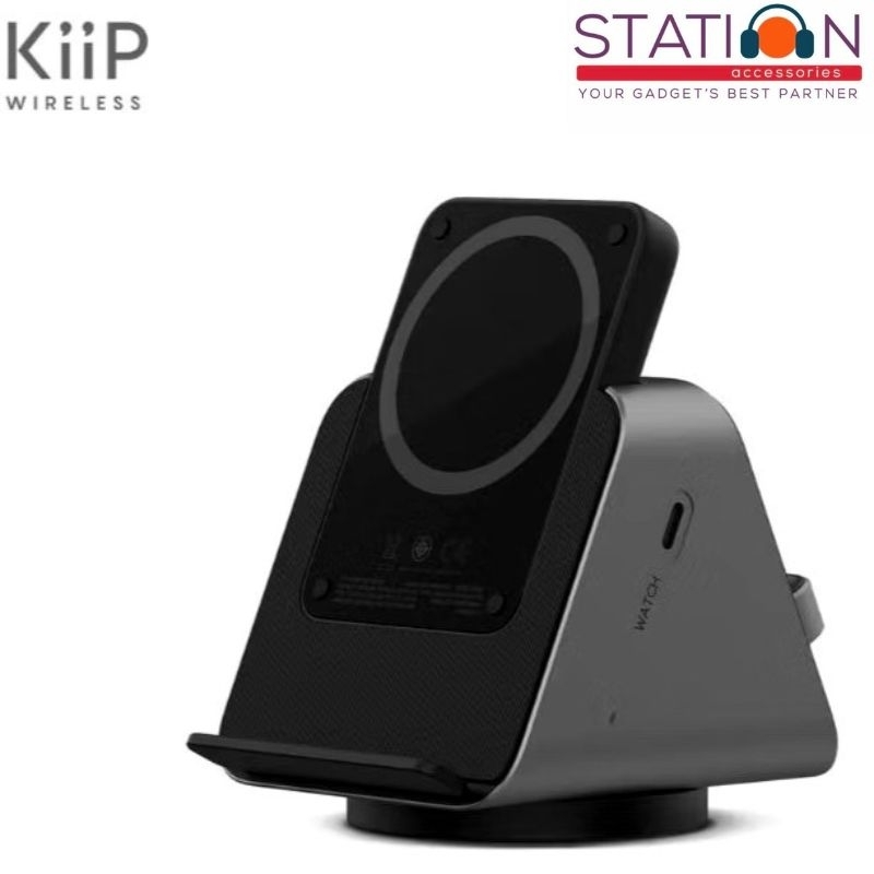 KiiP Wireless EW50S Magsafe Powerbank Wireless Charging Base 3in1 PD Fast Charging