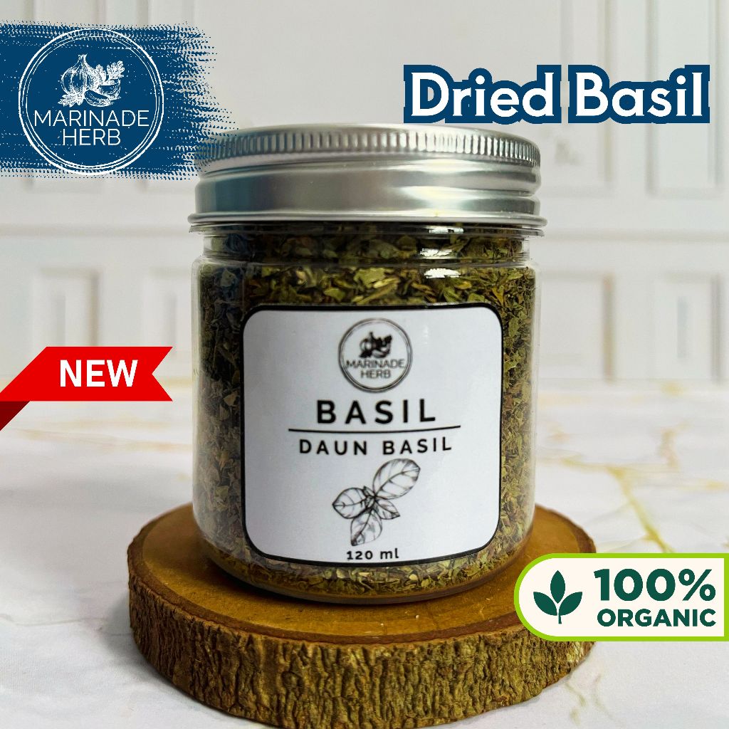 

BASIL KERING / DRIED BASIL MURNI - BUMBU DAPUR / BUMBU MASAK PREMIUM - MARINADE HERB - 120ML