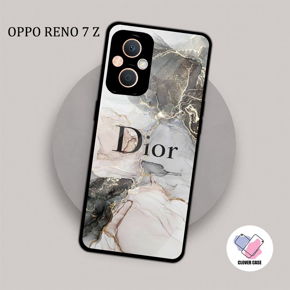 [TH41]  Case Glossy Case | OPPO RENO 7 Z | CASE KEKINIAN LUCU |  Casing Hp Kilau Motif DIOR