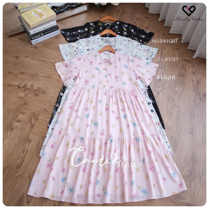 Cantik Homedress Lovely Daily / Homedress premium original / daster midi rayon premium motif / daste