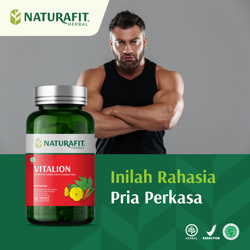 Vitalion Original Suplemen Herbal Pria Dewasa Penambah Stamina dan Kualitas Sperma Promil Terbaik