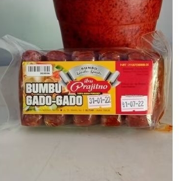 

Bumbu Gado-Gado "Prajitno" 500gr Blitar free bubble wrab