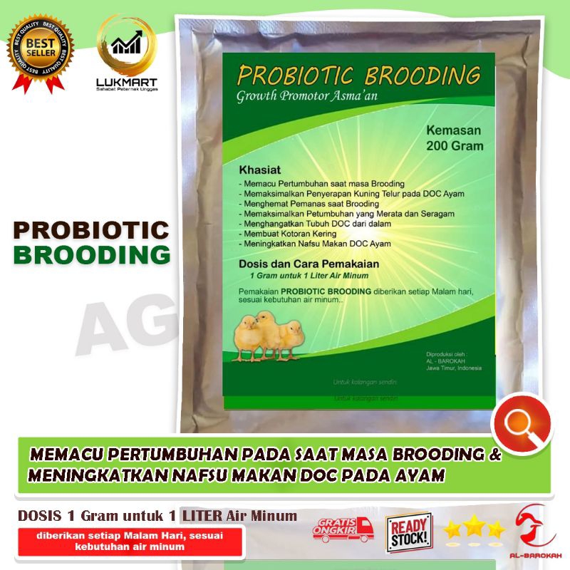 Vitamin Ayam Probiotik Brooding - Vitamin Anak Ayam  - Obat Ayam - Penggemukan Anak Ayam