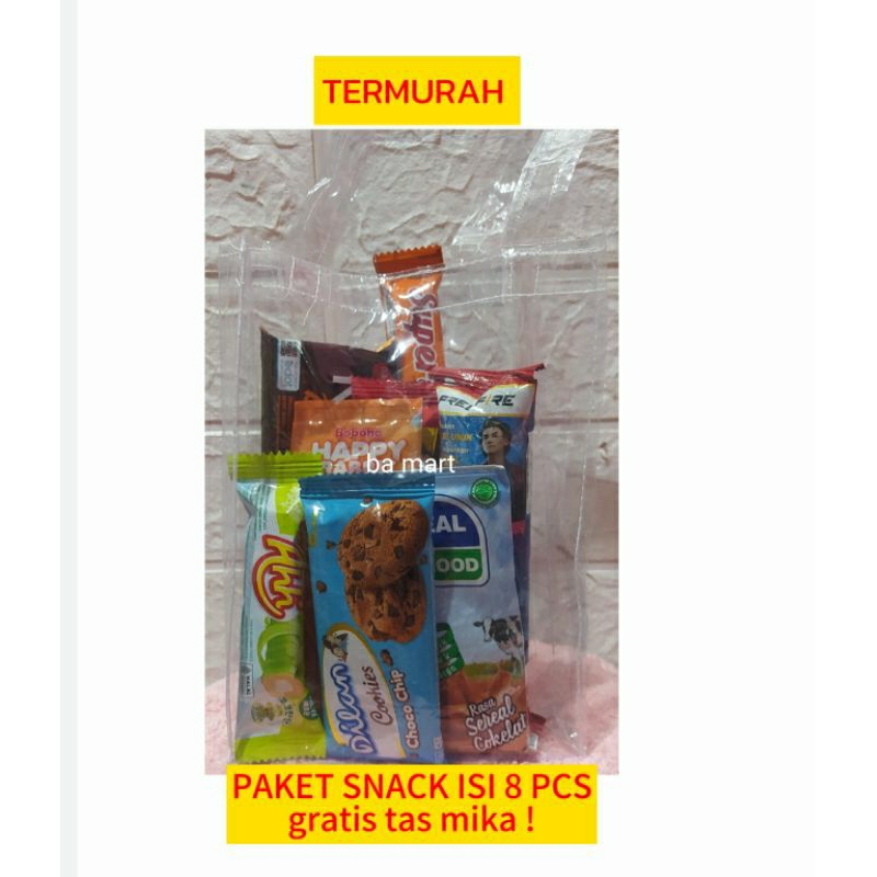 

PAKET SNACK ULANG TAHUN MURAH ISI 8 GRATIS TAS MIKA