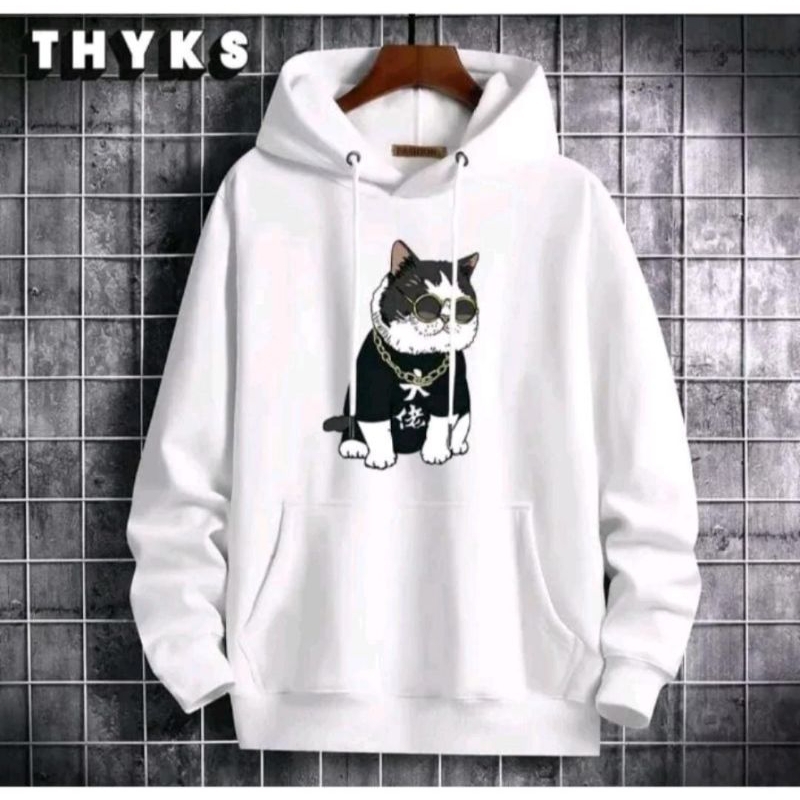 hoodie/ sweater kucing pria wanita trending