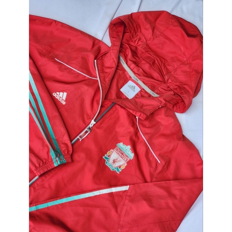 Jaket Outdoor Parasut ADIDAS x LIVERPOOL Original Pria Wanita Second Murah Viral