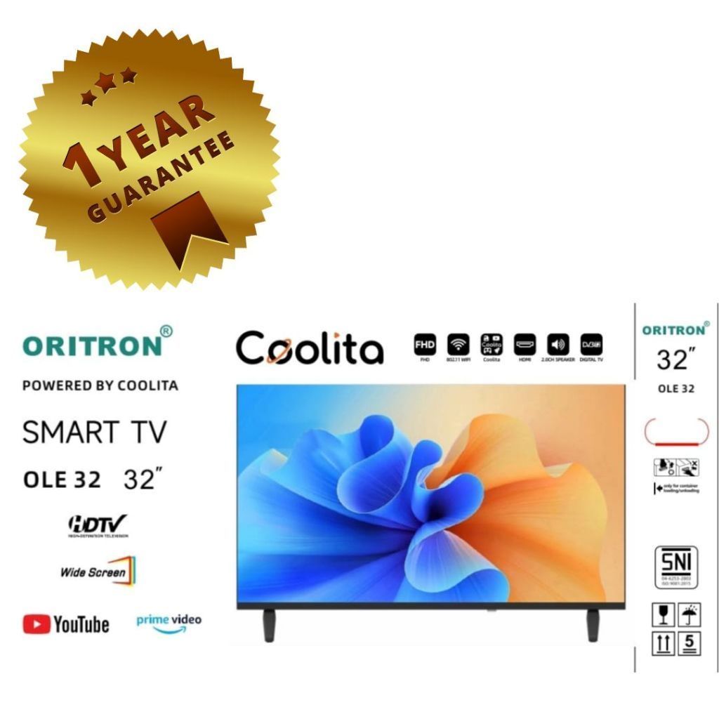 ORITRON TV SMART TV 32 INCH TV LED OS COOLITA TELEVISI FULL HD