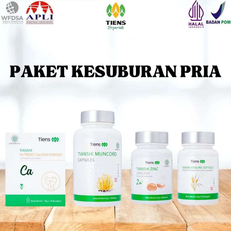 PAKET KESUBURAN PRIA (KOMBINASI KALSIUM+MUNCORD+ZINC+VITALINE)