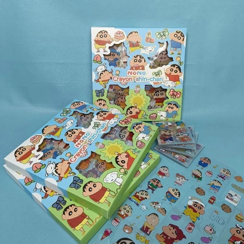 

Sticker Stiker Anak Anak Viral Motif Crayon Shinchan Isi 100 Pcs