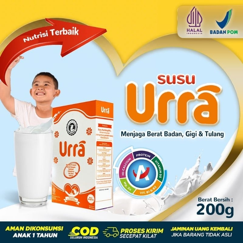 

SUSU URRA Original Susu Penambah Berat Badan Anak | Susu Kambing Saneen Halal BPOM Original