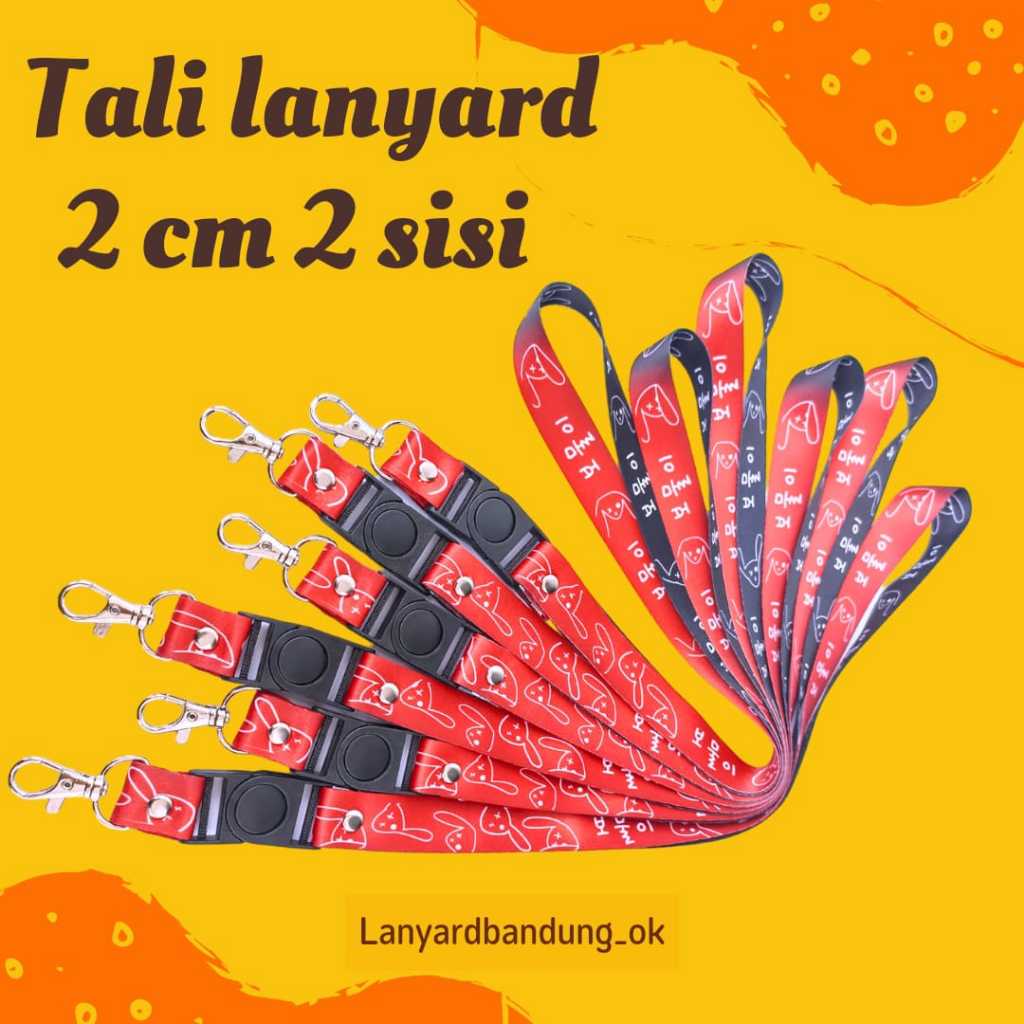 

CETAK LANYARD ID CARD CUSTOM 2 CM 2 SISI TALI LANYARD PRINTING SUBLIM KALUNG GANTUNGAN NAME TAG CUSTOM