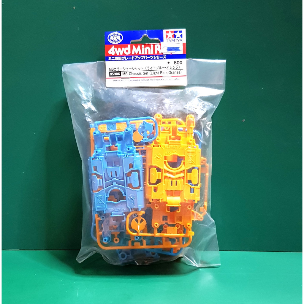 Tamiya 95386 ms chassis set light blue orange
