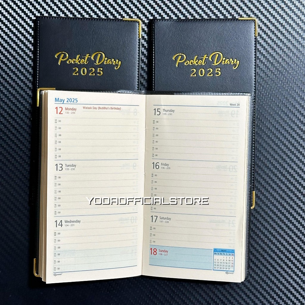 

Buku Agenda Pocket Diary 2025 16cm x 9cm