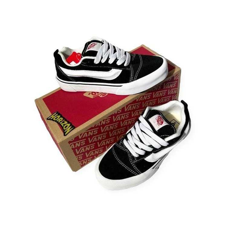 Vans Vault Knu-Skool VR3 Black White Vans Knu Skool Vans Knu Black White Navy Cream White Full Black