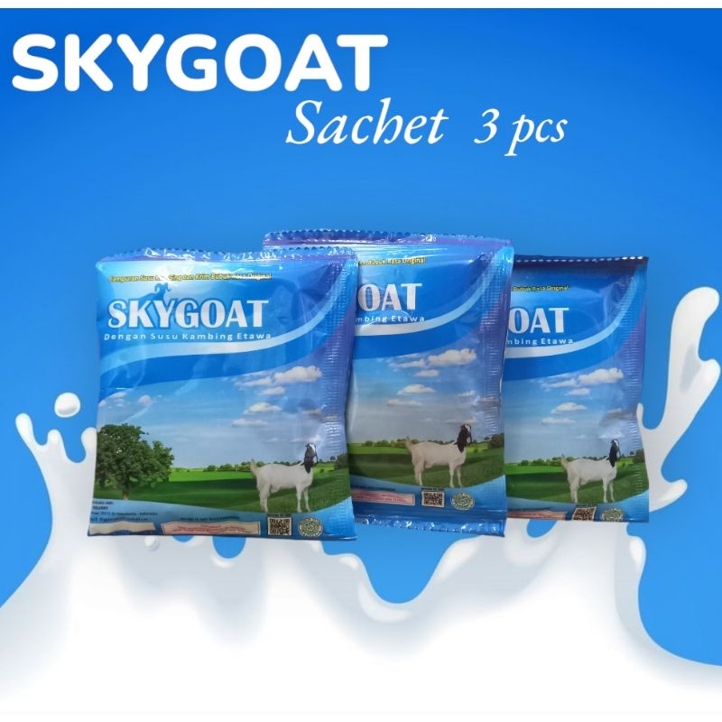 

SKYGOAT / SKYGOAT susu kambing etawa bubuk Original Vanilla / 3 sachet lebih hemat