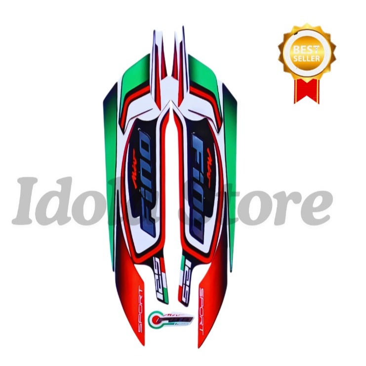 Stiker Striping Honda FINO 125 2016 Merah Hijau List Stiker Standar Fino 125 2016 Terbaik