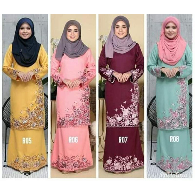 Bahan Baju Kurung Bordir Motif Bordir Kerancang Solder Jalar 2/Bahan Balotelli