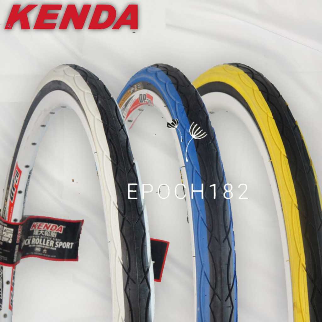 Ban Luar Sepeda Kenda Kwick Roller Sport 26 x 1.50 Warna Putih, Kuning & Biru