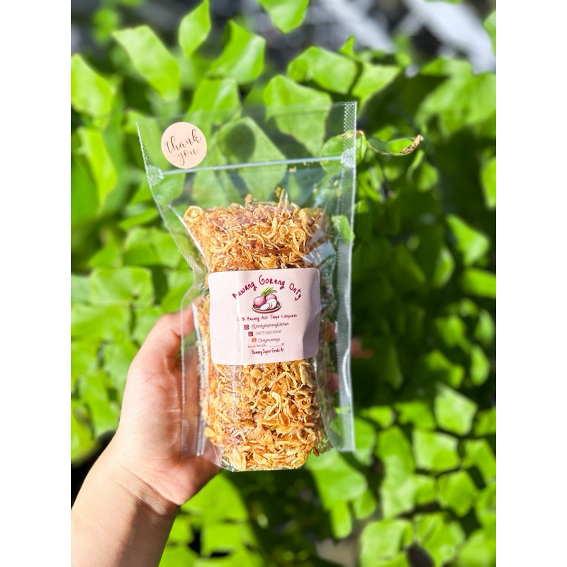 

BAWANG GORENG PREMIUM TANPA CAMPURAN 100% ASLI, KEMASAN POUCH 100gr