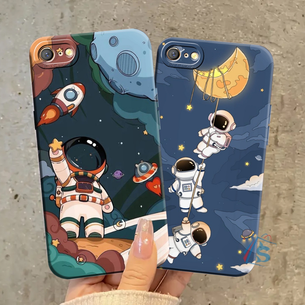 [SHARKCASE] Softcase OPPO A83 A71 F1S A37 A39 A57 2018 Motif Astronot Kekinian - Case Oppo - Kesing 