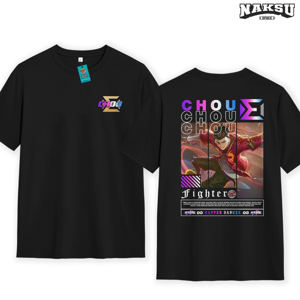 KAOS MOBILE LEGENDS SKIN CHOU STUN FIGHTER BAJU MLBB BAJU DISTRO