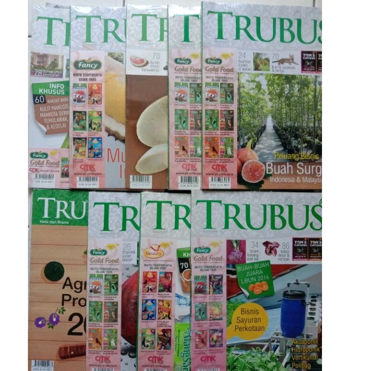 Majalah Baru - Majalah Trubus Tahun 2010,2015,2016,2022