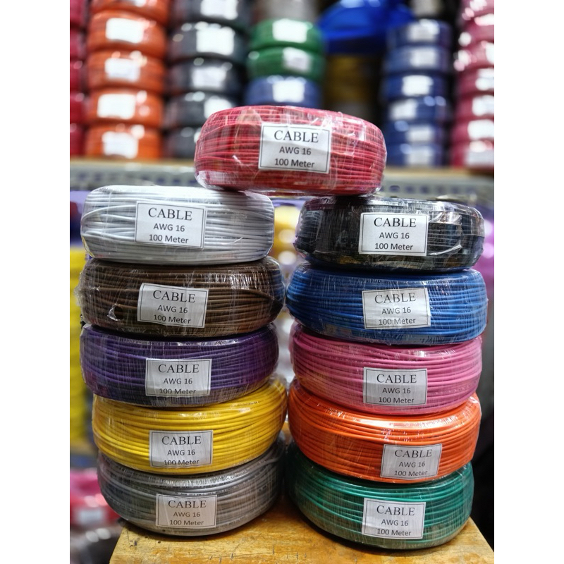 kabel awg 16 100mtr cableton awg16 100mtr/roll cable awg 16 600v awg16