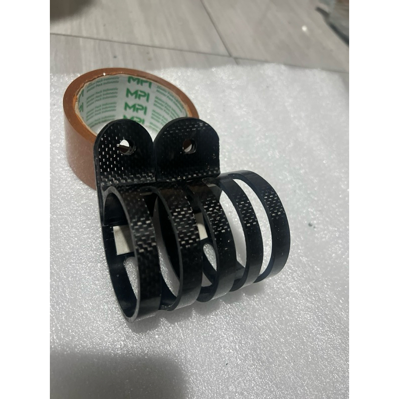 klem carbon knalpot ninja 2tak ukuran 2,5in