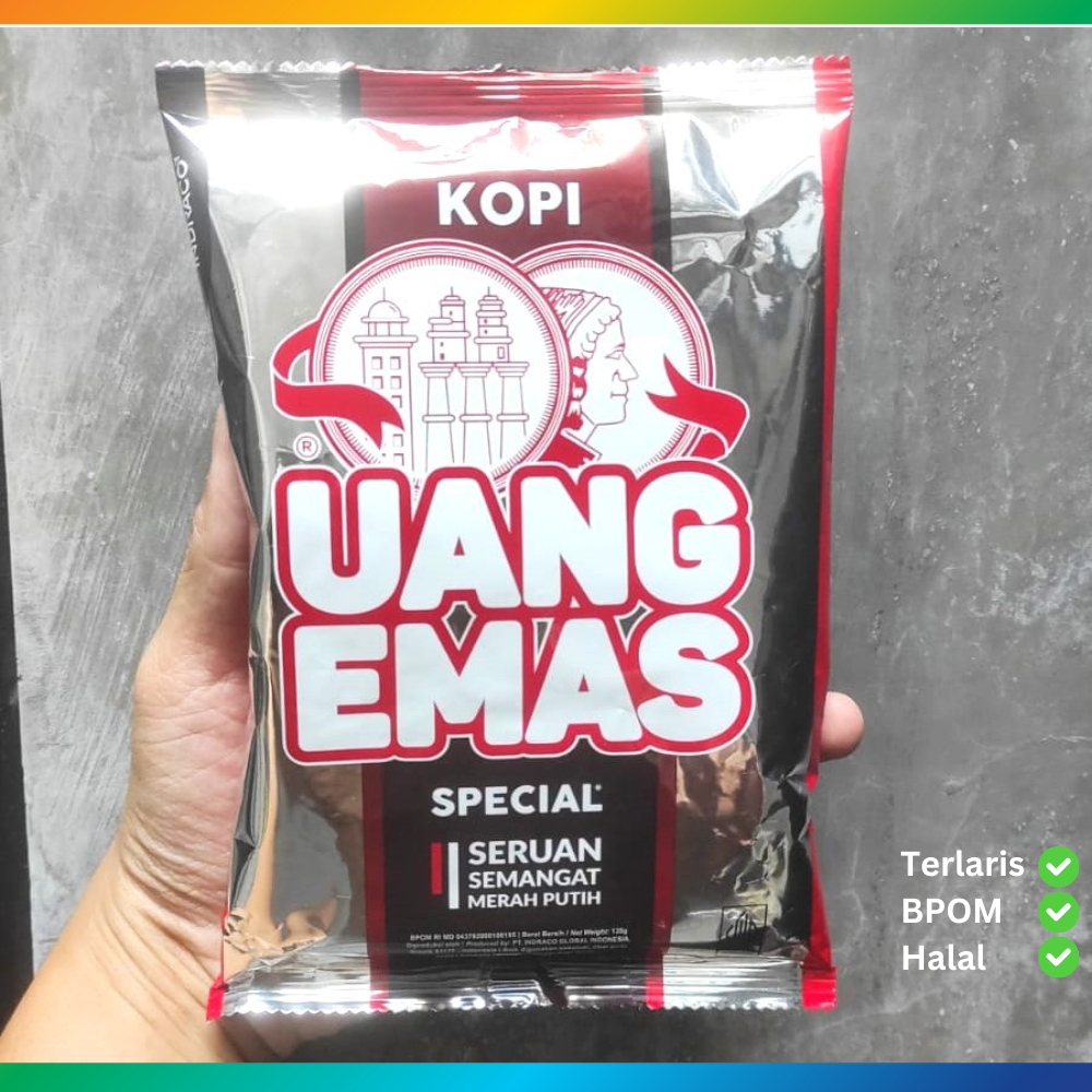 

[Exp 2026] Kopi Bubuk Renteng Uang Emas 120g TERLARIS Kopi Hitam Robusta Tubruk