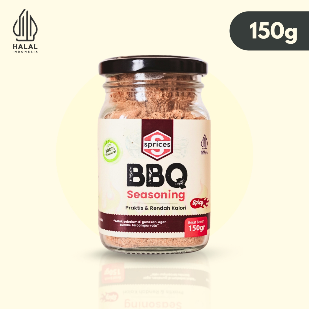 

Sprices Spicy BBQ Dry Rub Bumbu Marinasi Serba Guna Rendah Kalori Rendah Lemak 150g
