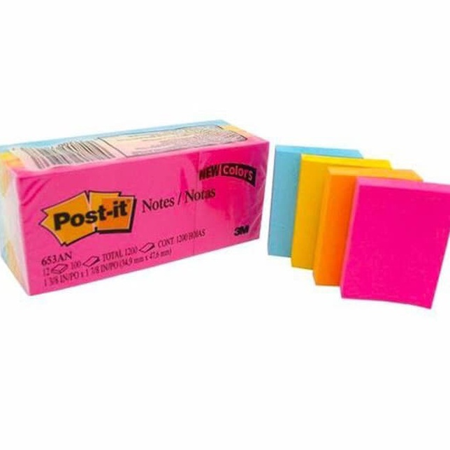 

STOK SEDIKIT Sticky Note 653 3M Warna Sticky Note 653 AN 3M