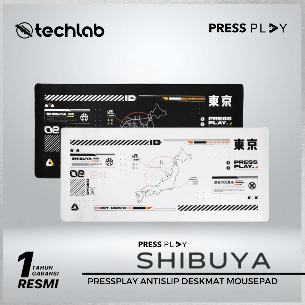 Press Play Shibuya Anti Slip Gaming Deskmat / Mousepad / Desk Mat by Pressplay