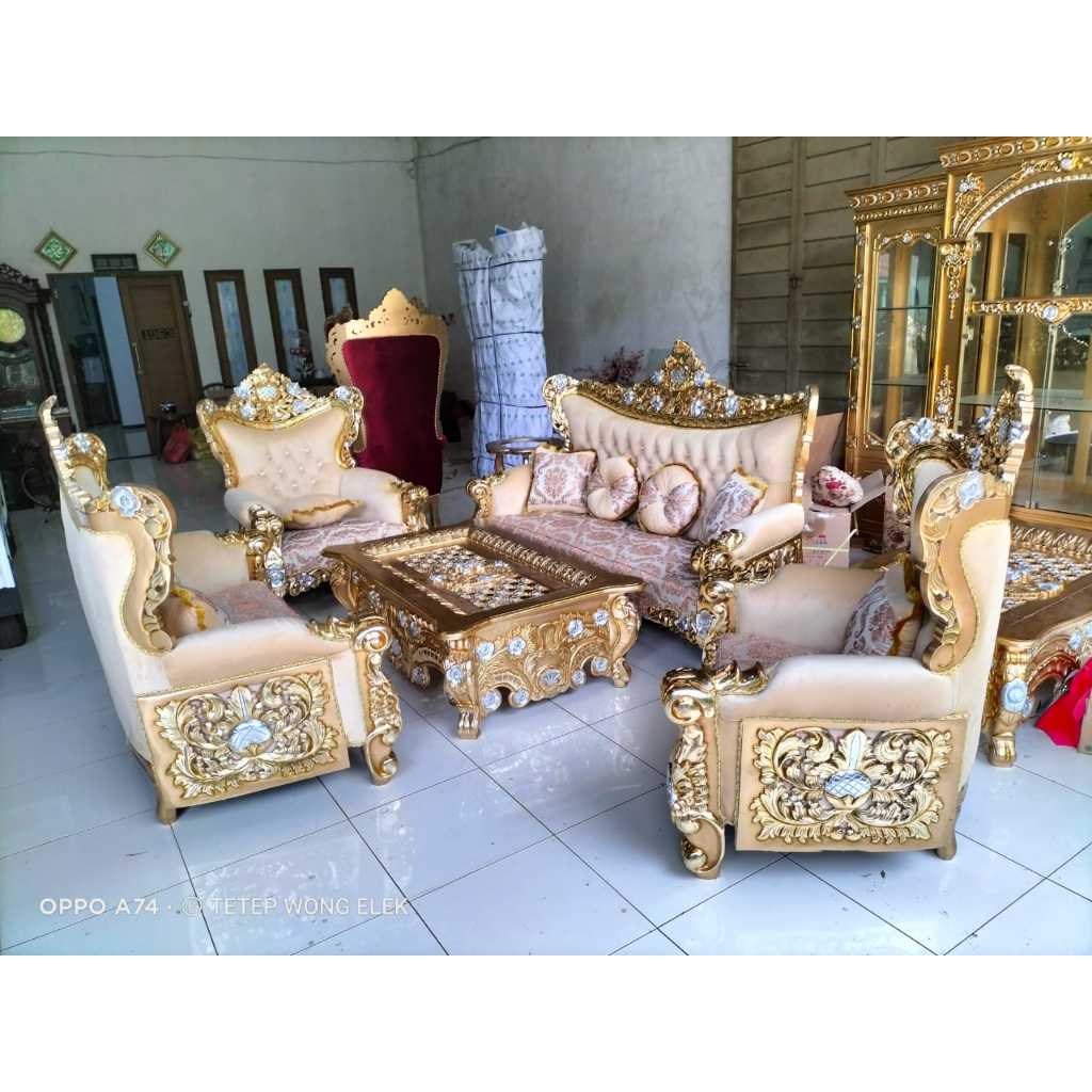 Kursi tamu belagio set 321 kayu jati grade A | kursi tamu sofa Belagio 321+meja JATI JEPARA