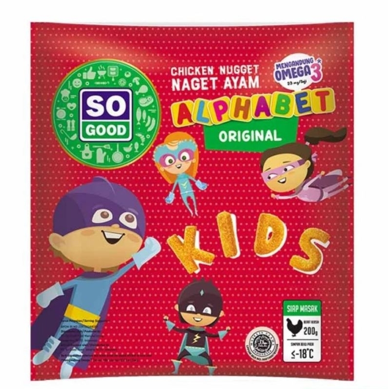 

SO GOOD Nugget Alphabet 200gr (KECIL) Abjad Halal Naget Daging Ayam